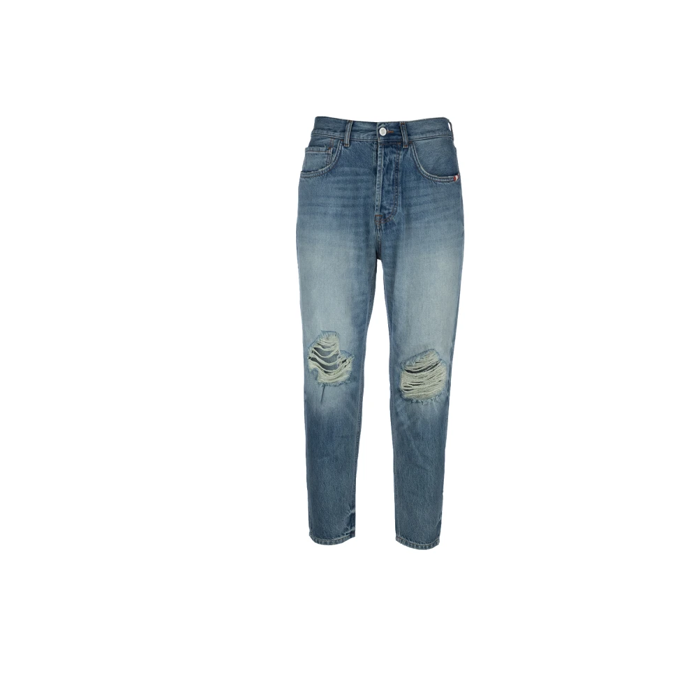 Amish Klassieke Denim Jeans voor dagelijks gebruik Blue Heren