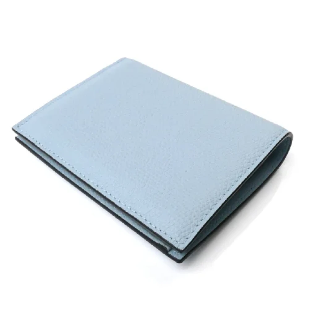 Valentino Vintage Pre-owned Leather wallets Blue Dames