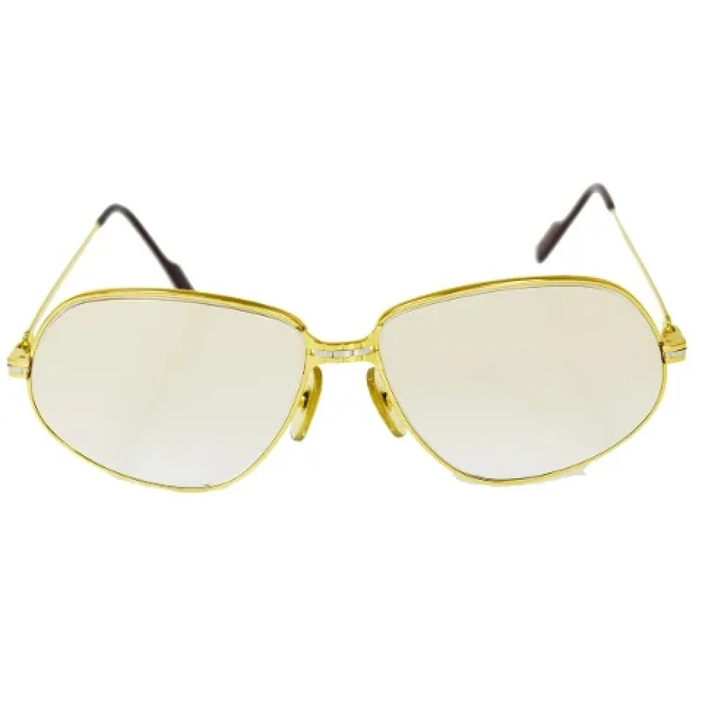 Cartier Vintage Pre-owned Metal sunglasses Yellow Dames