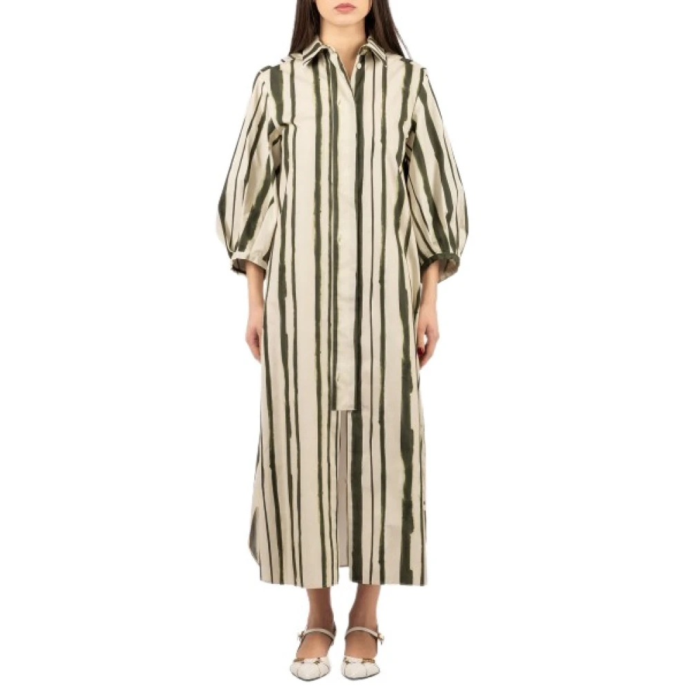 Max Mara Studio Vrouw Groente Kleedjes Dames, Groen, Xs, Shirt Dress