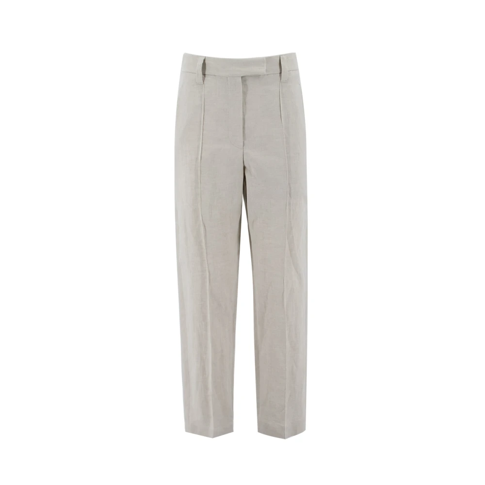 Brunello Cucinelli Women's Beige Cool Trousers