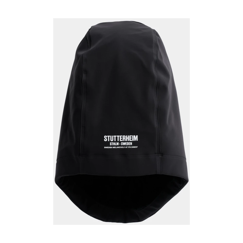Stutterheim Waterdichte Ski Masker met Nep Bont Voering Black Unisex