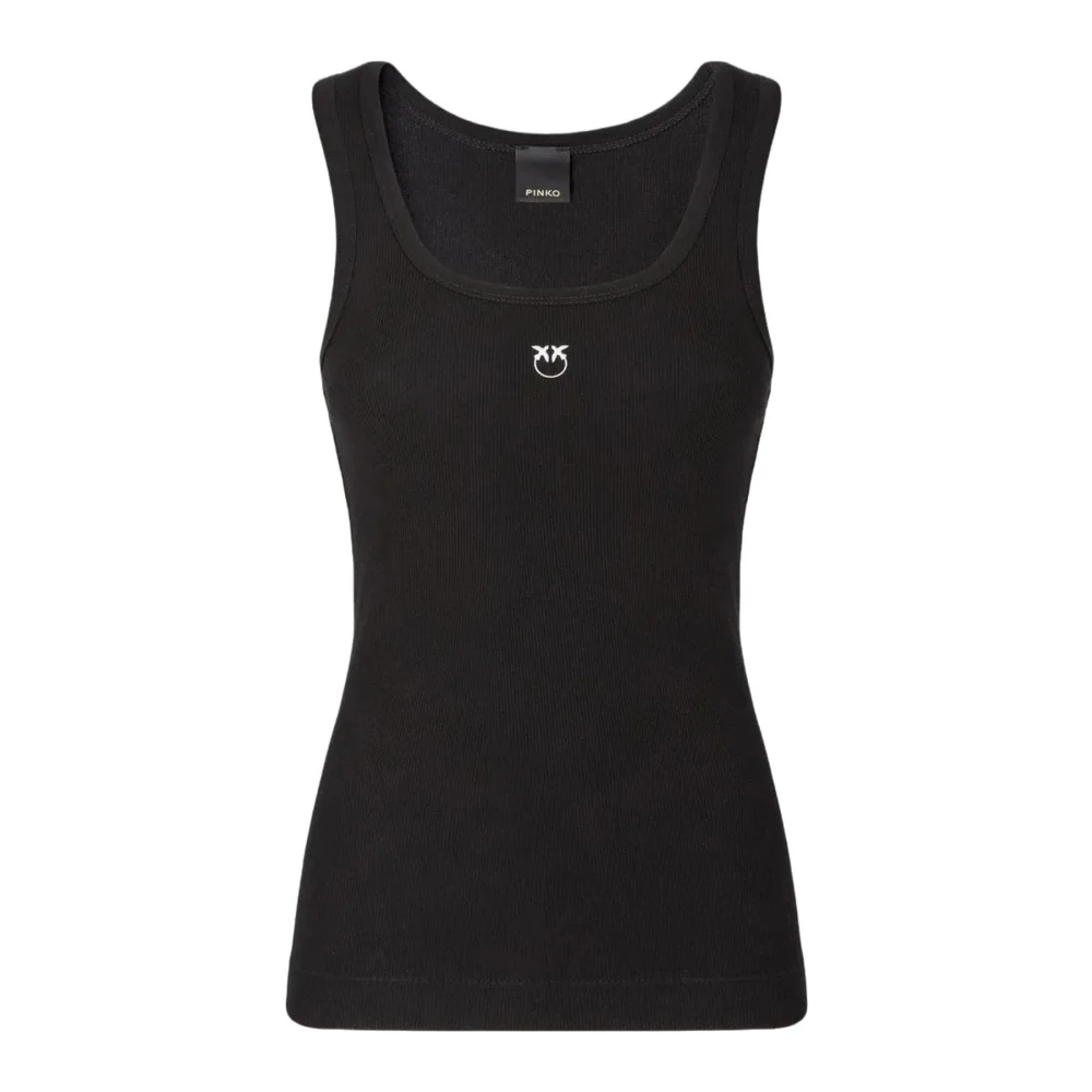 Pinko Women's Black Sleeveless Tops, Xs, Canottiera Costina