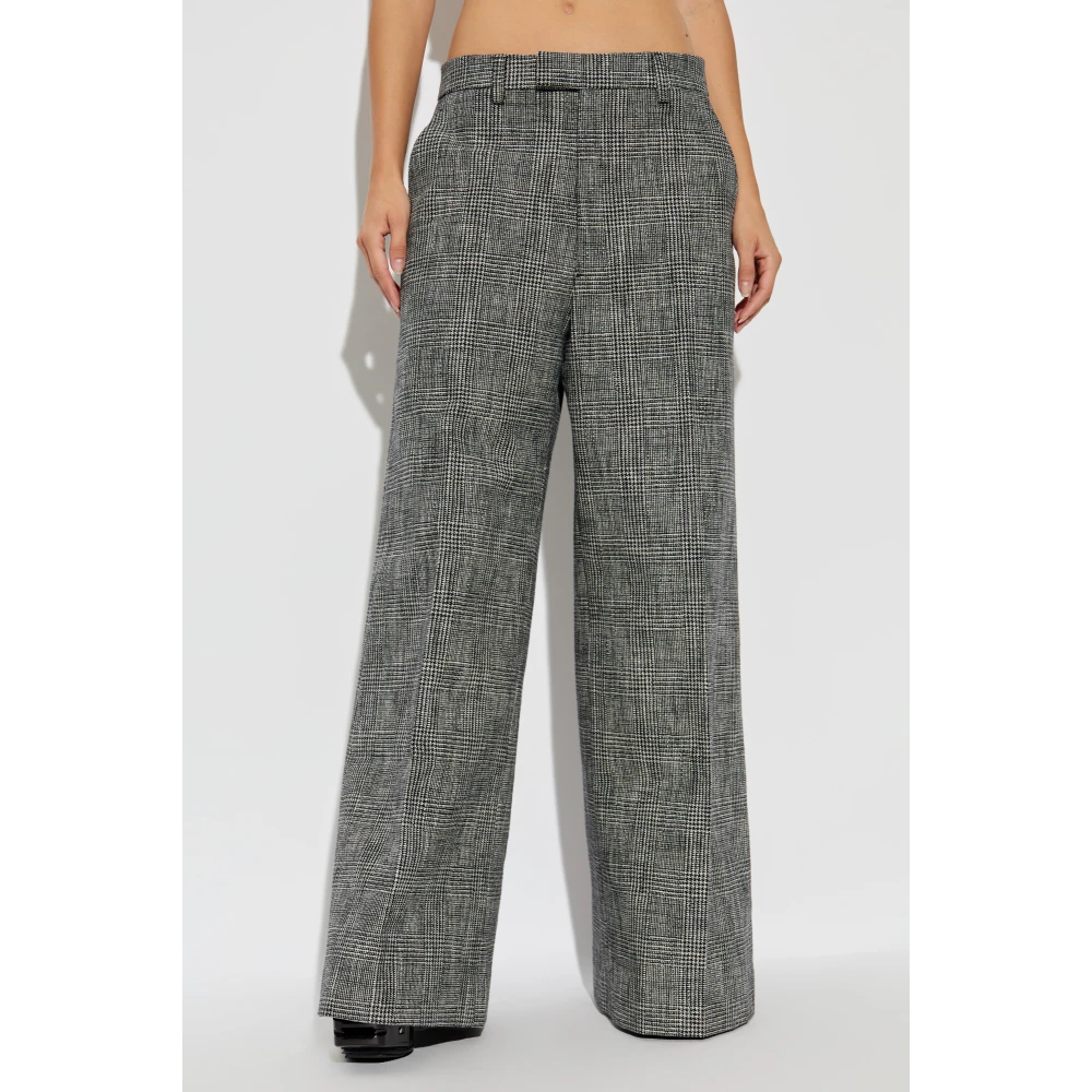 Vetements Gestreepte broek Black Dames