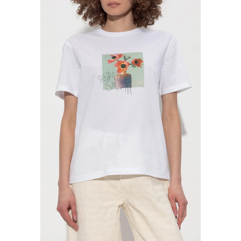 PS By Paul Smith T-shirt met logo White Dames