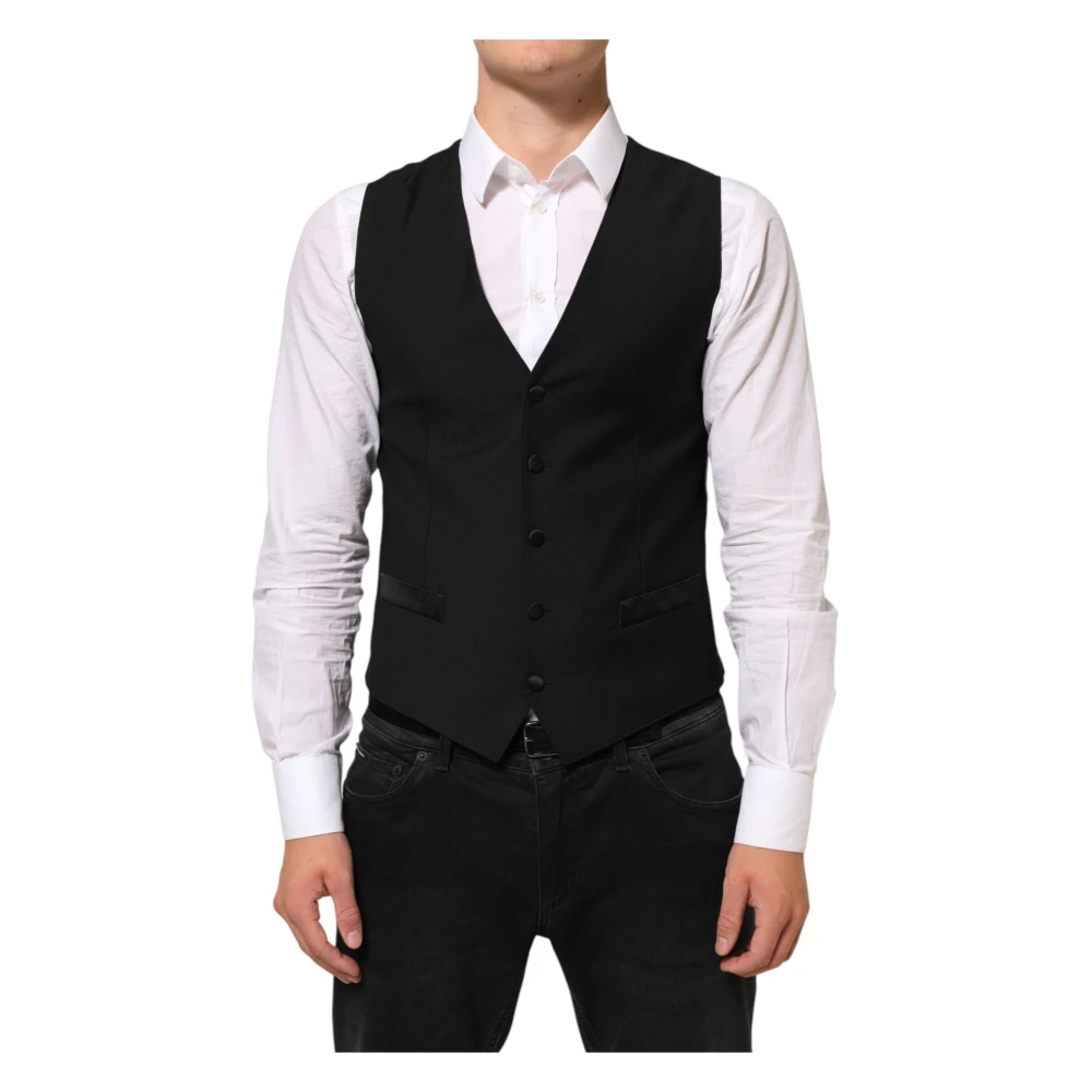 Dolce & Gabbana Men's Black Waistcoat - Waistcoats - Xs - Suits