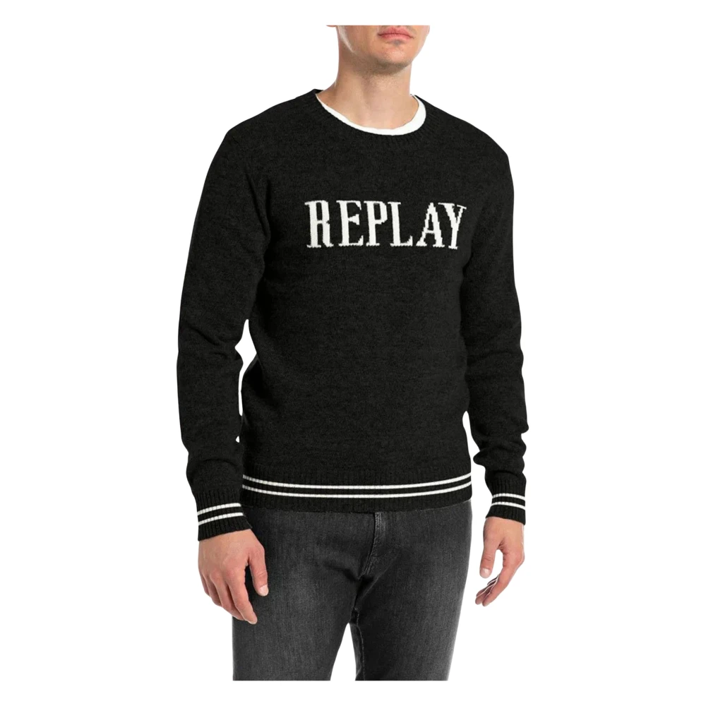 Replay Herr Logo Tröja Black, Herr