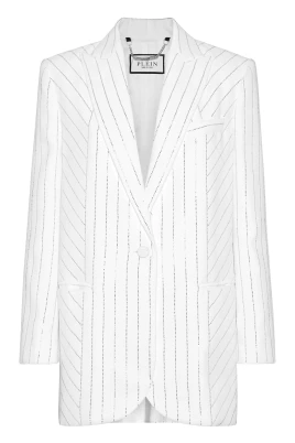 Cady Blazer Crystal Pinstripe