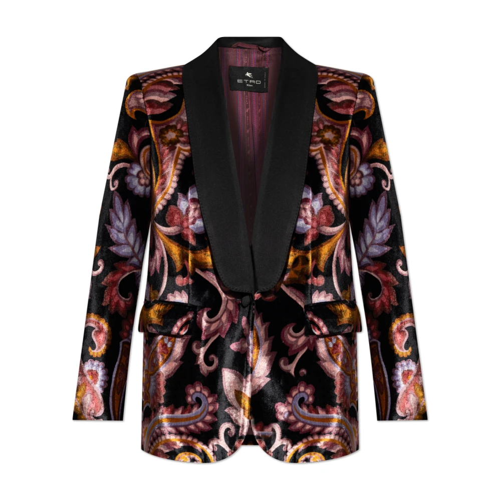 ETRO Gestreepte fluwelen blazer Multicolor Dames