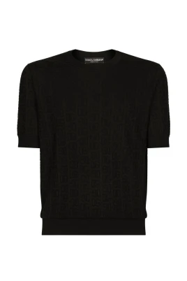 Monogram Jacquard Kortärmad Tröja