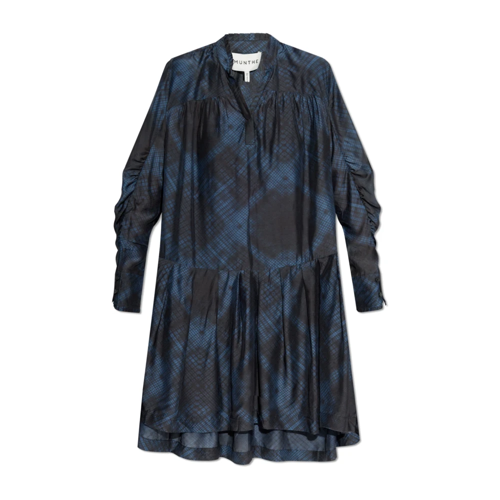 Munthe Jurk met zijdeafwerking Blue Dames