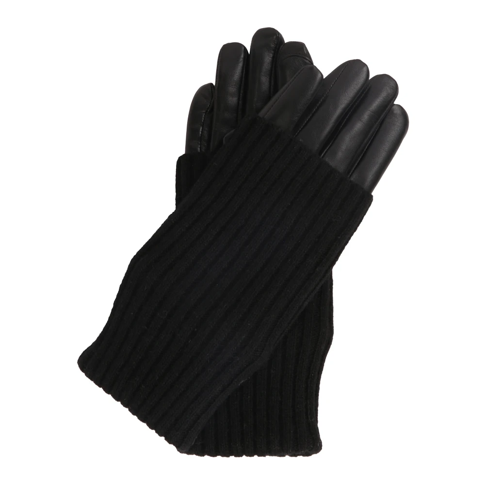 Kazar Leren handschoenen met decoratieve overlays Black Dames