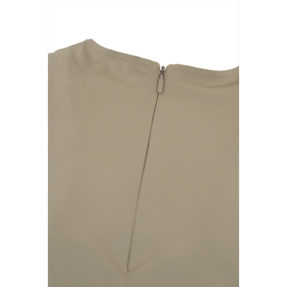 Max Mara Studio Mouwloze Jersey Top Duif Grijs Gray Dames