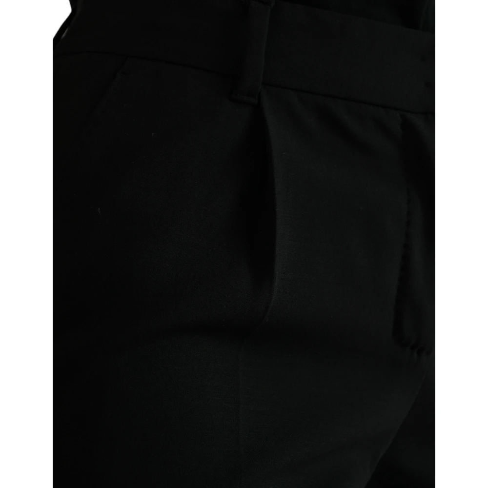 Dolce & Gabbana Elegante taps toelopende wollen broek Black Dames
