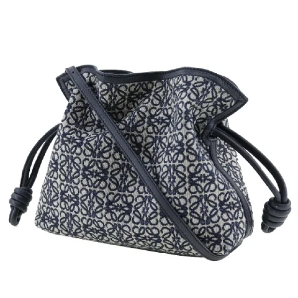 Loewe Pre-owned Leather crossbody-bags Blue Dames