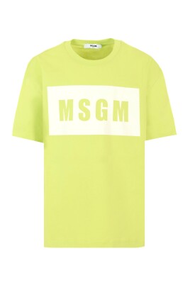 t-shirt-jaune-en-coton-avec-logo