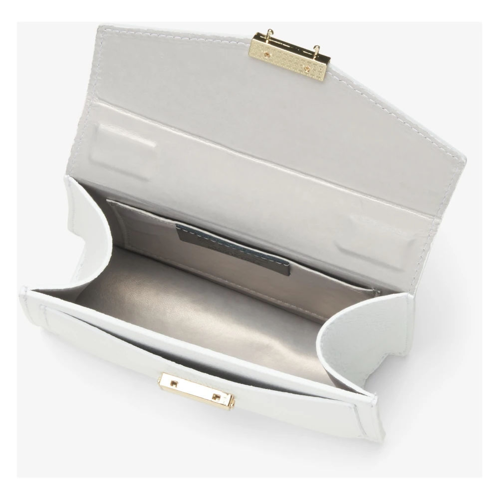 Estro Dames Kleine Witte Satchel Handtas gemaakt van Premium Italiaans Echt Leer Er00115564 White Dames