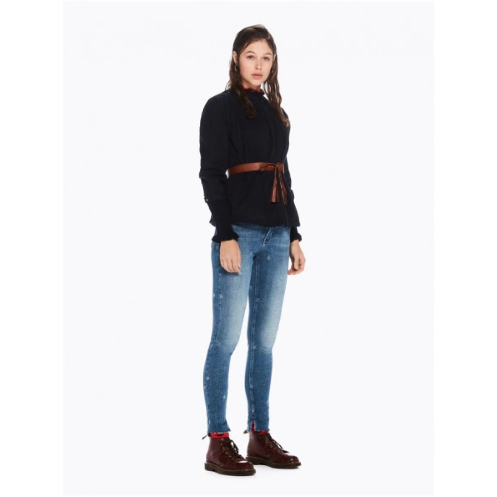 Scotch & Soda Geborduurde Skinny Jeans met Hartdetails Blue Dames