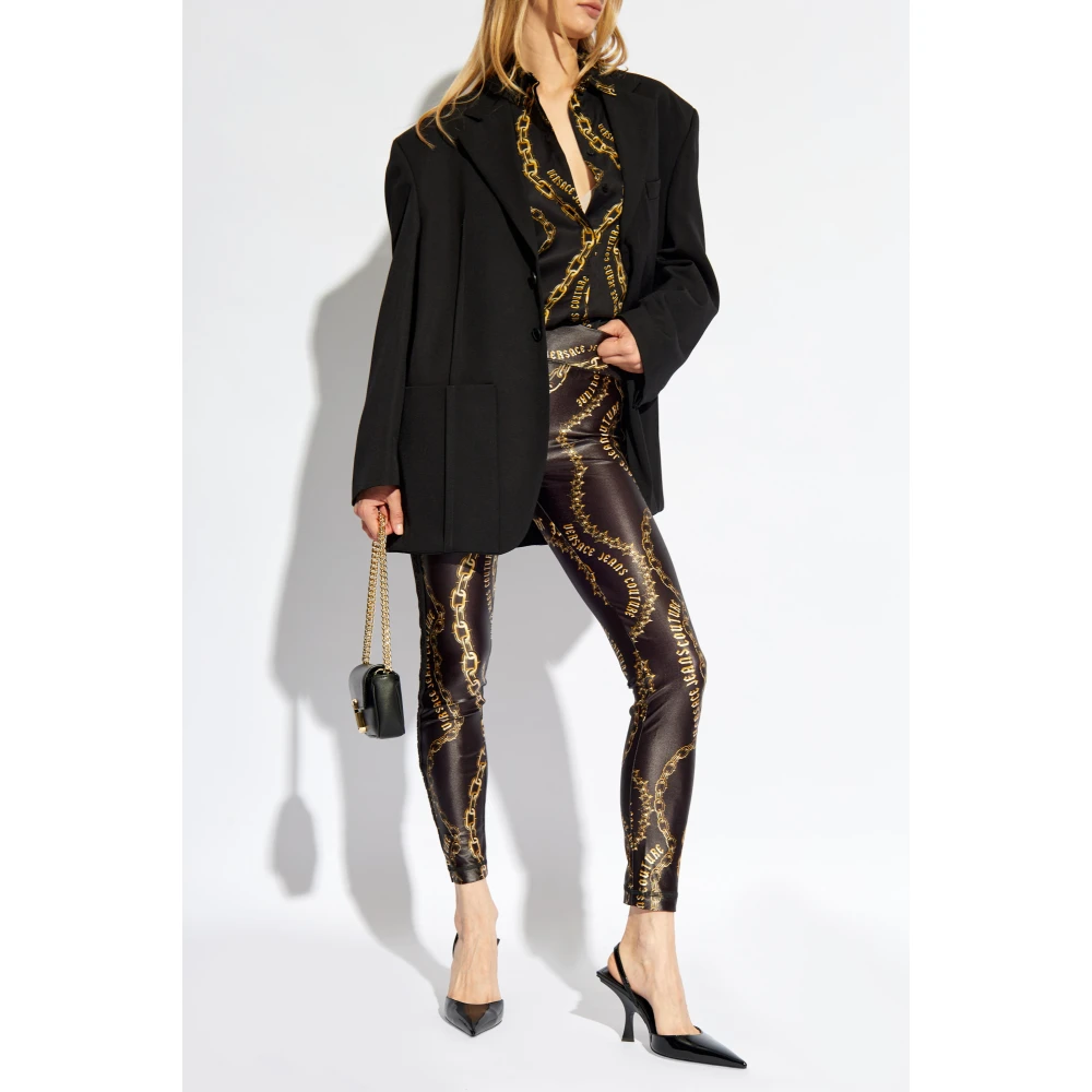 Versace Jeans Couture Leggings met patroon Black Dames
