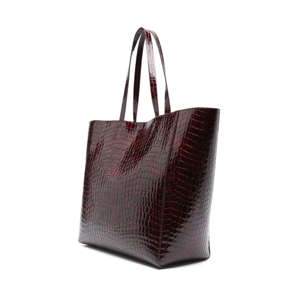 Anine Bing Bordeaux Krokodil Effect Leren Tas Red Dames