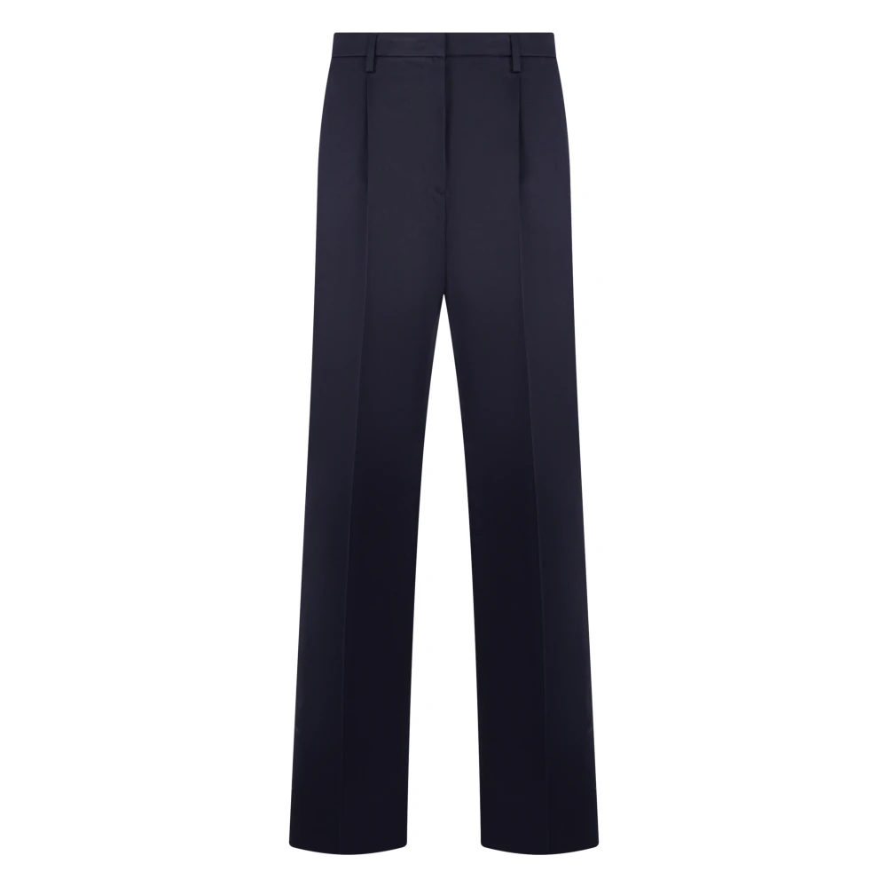 Prada Women's Blue Chino Trousers - Straight Trousers - S - Trousers