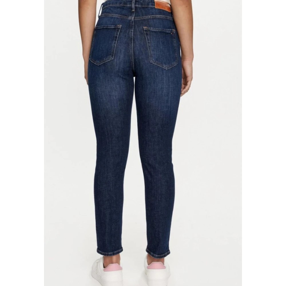 Tommy Hilfiger Donkerblauwe Slim Cigarette Jeans voor Vrouwen Blue Dames