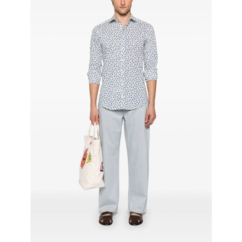ETRO Witte Button-Up Overhemd Lange Mouw White Heren