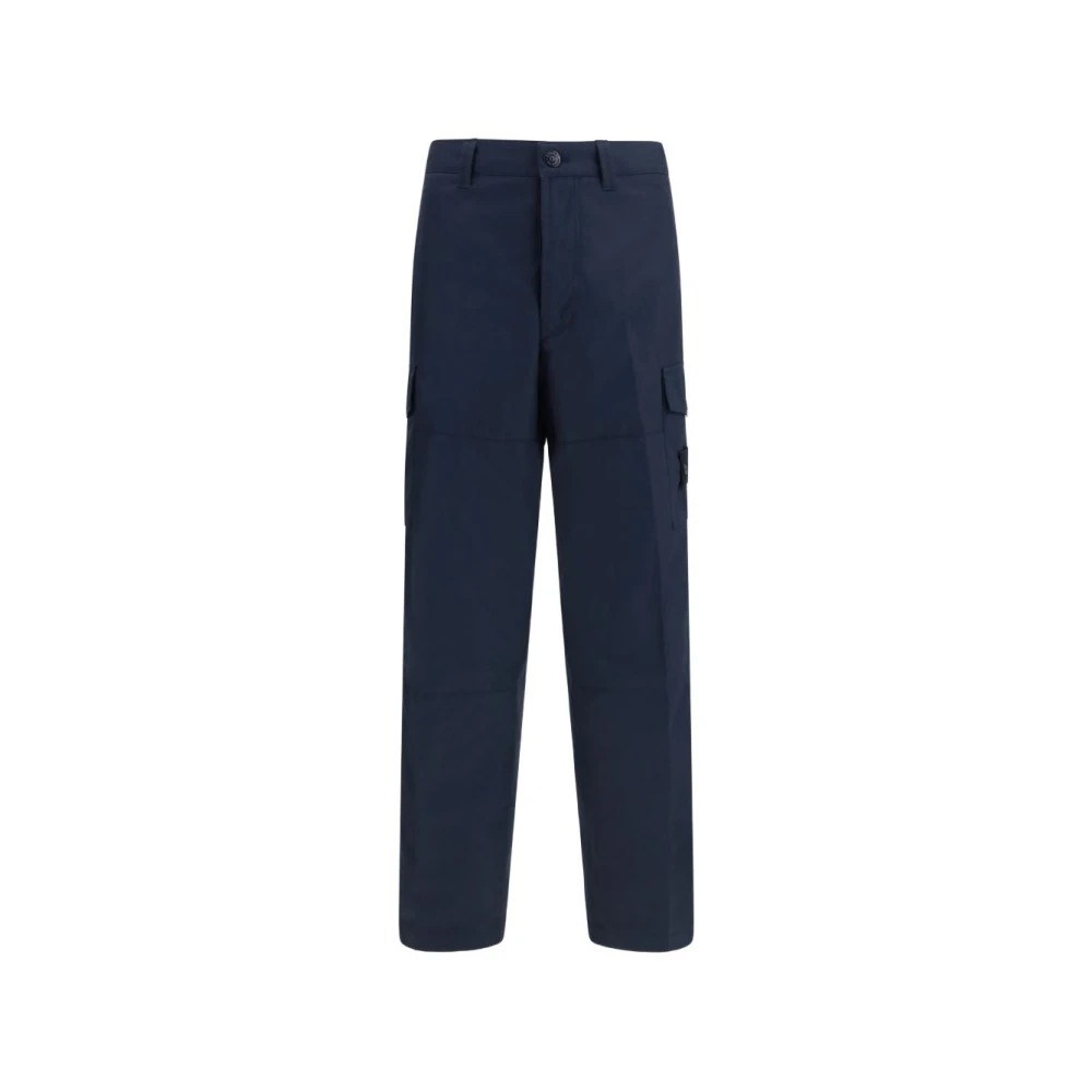 Stone Island Blue Cargo Trousers - Male - Straight Trousers - W32 - Trousers