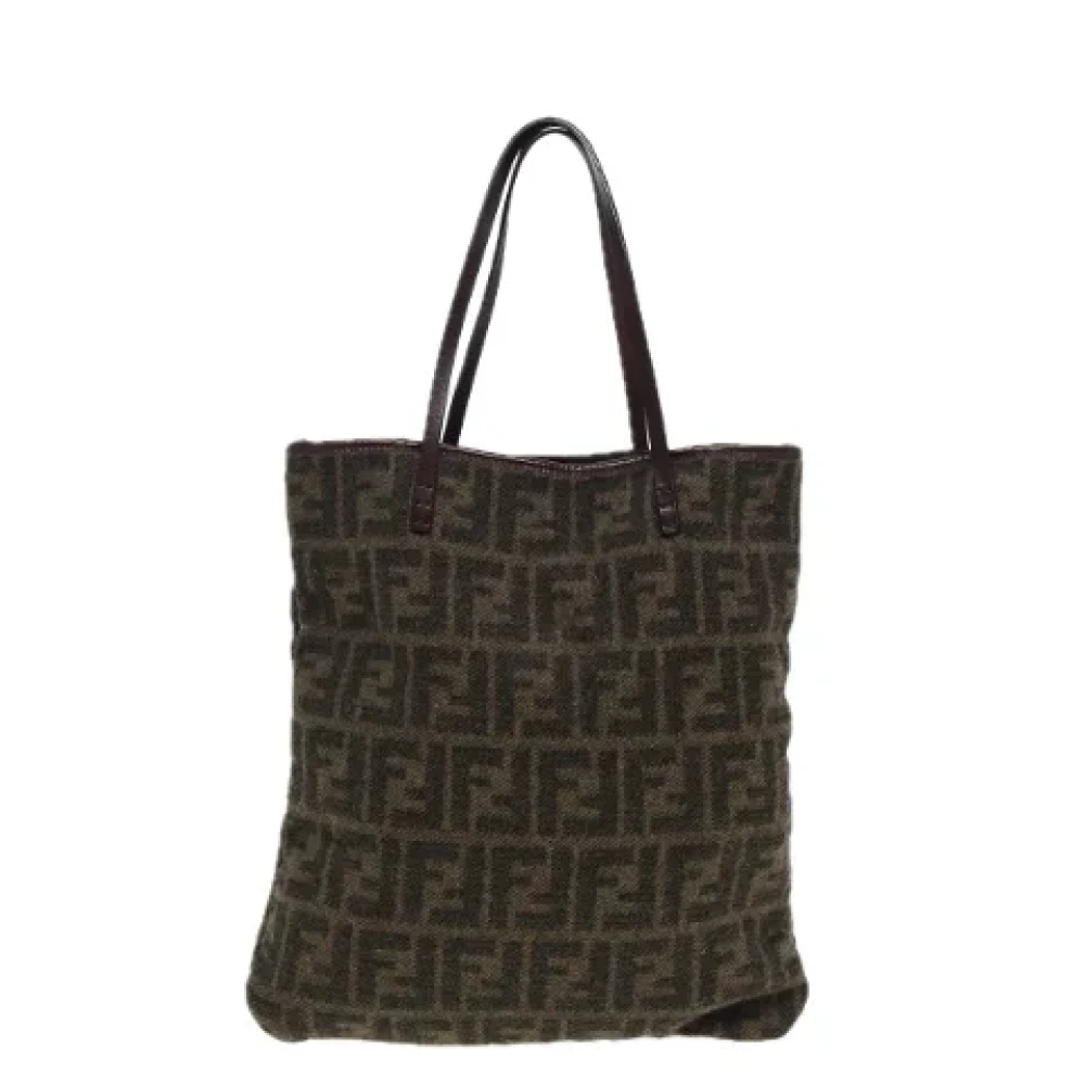 Fendi Vintage Pre-owned Wool totes Brown Dames