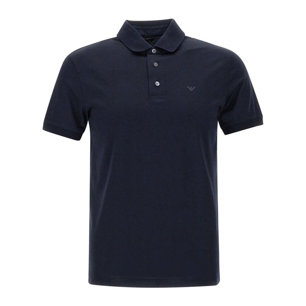 Emporio Armani Blå Pikétröja