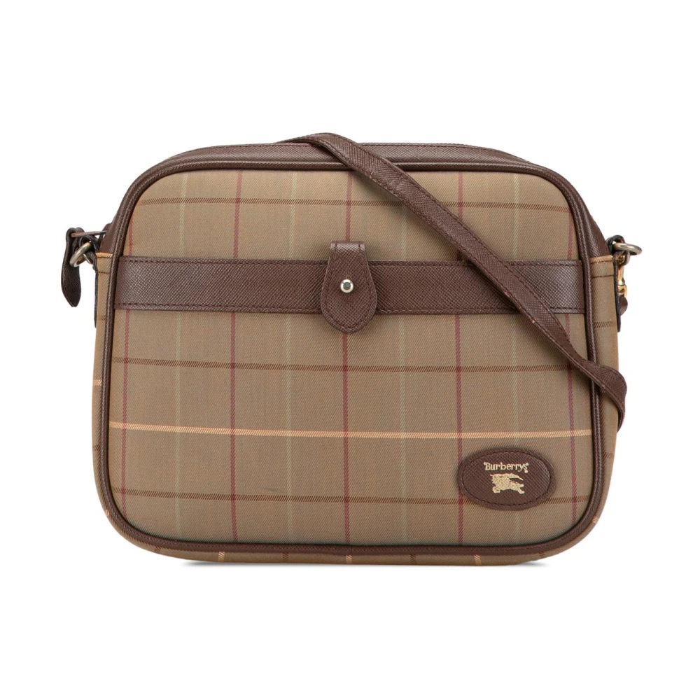 Burberry Vintage Women's Brown Pre-Owned Vintage Check Canvas Crossbody