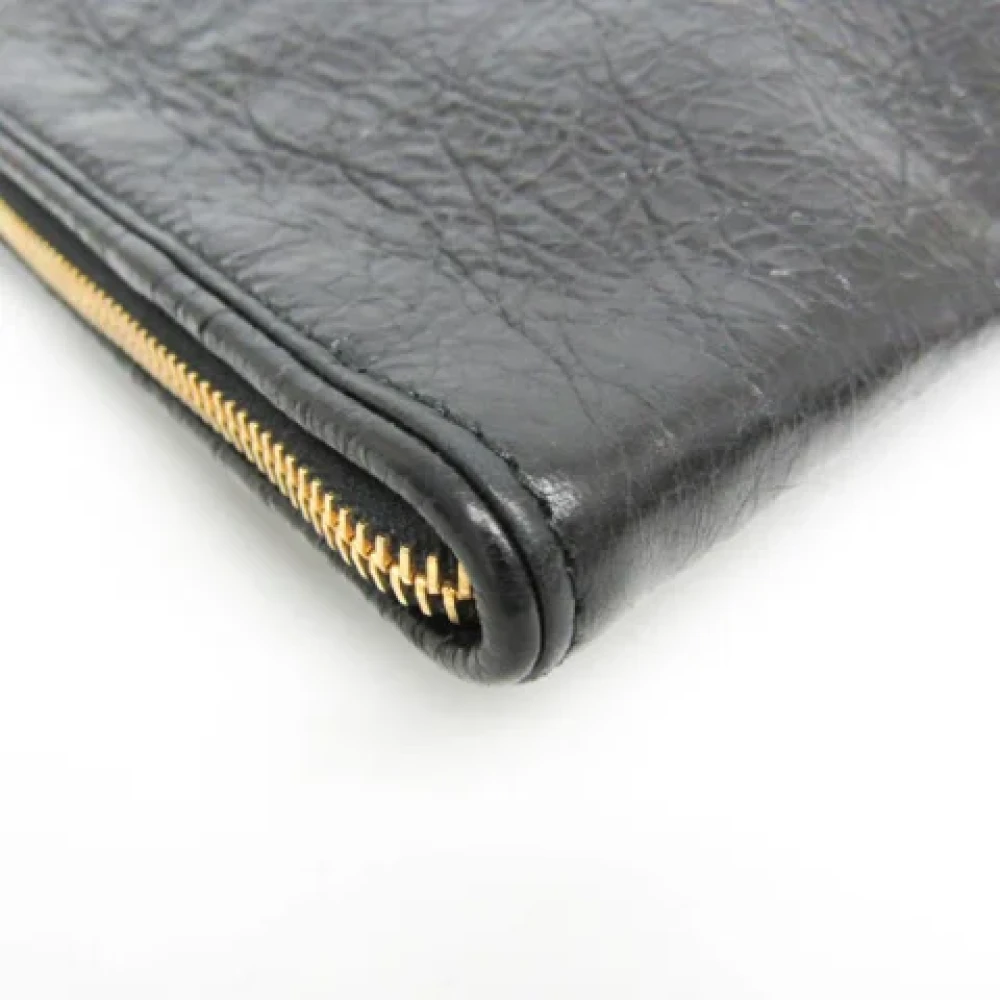 Balenciaga Vintage Pre-owned Leather clutches Black Dames