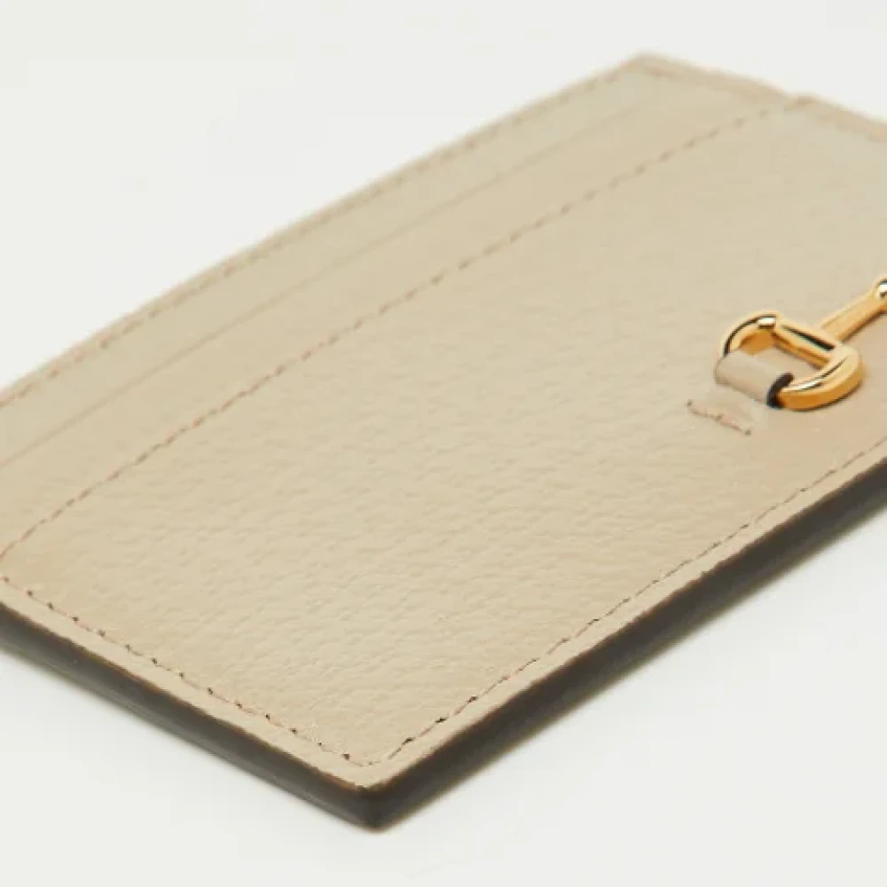 Gucci Vintage Pre-owned Leather wallets Beige Dames