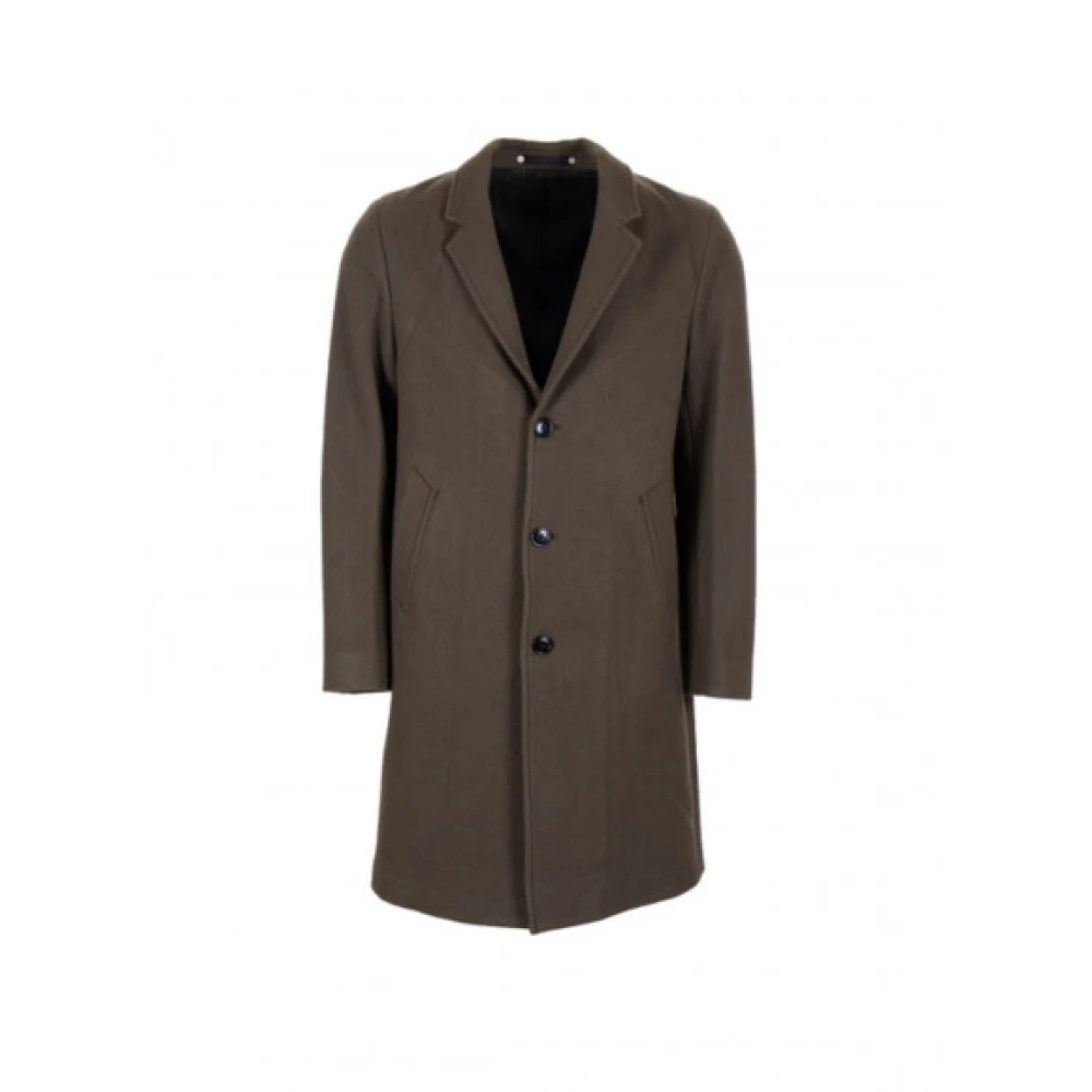 PS By Paul Smith Donker Marineblauwe Wollen Overjas Green Heren