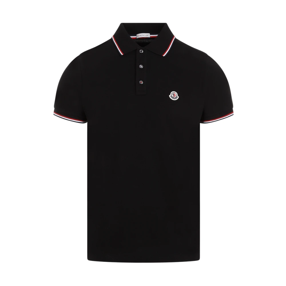 Moncler Men's Black Polo Shirts, S, Polo T-Shirt
