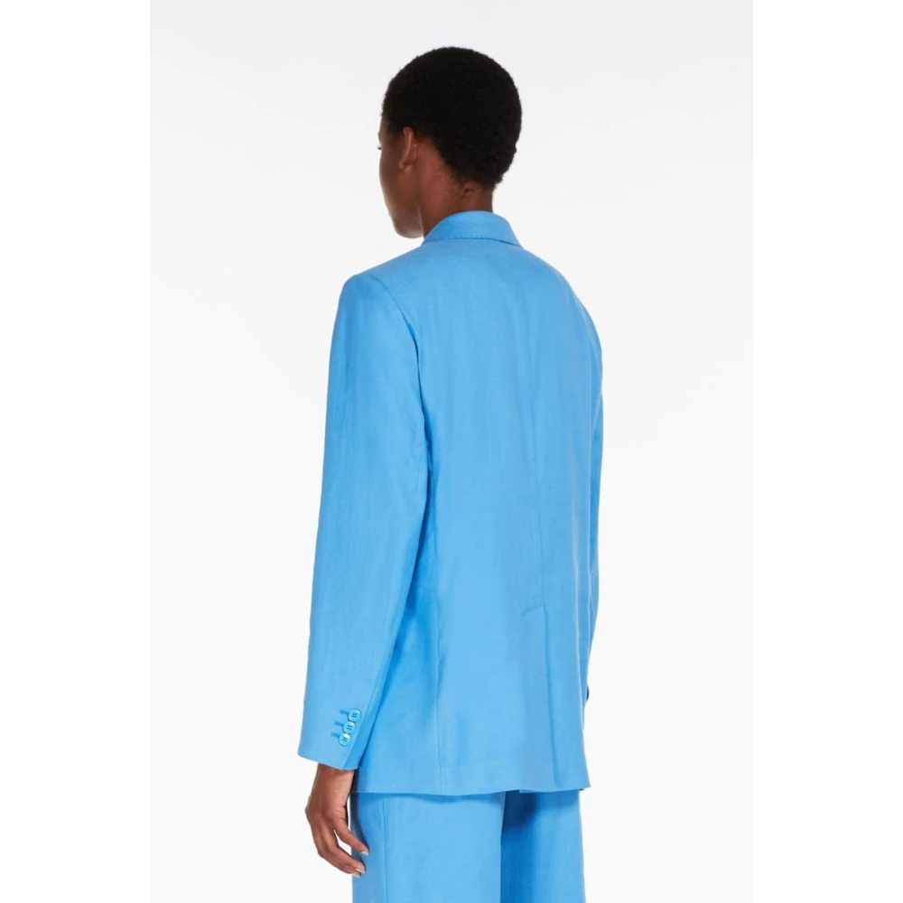 Max Mara Weekend Yarden Jas Lichtblauw Blue Dames