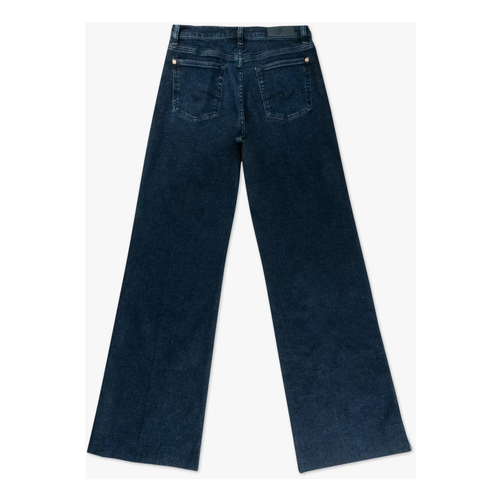 7 For All Mankind Vintage Wijde Pijp Jeans in Donkerblauw Blue Dames