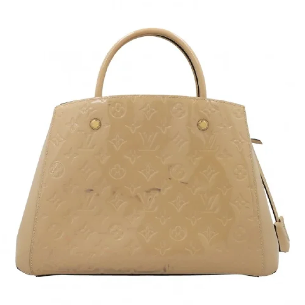 Louis Vuitton Vintage Pre-owned Leather handbags Beige Dames