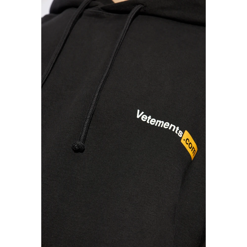 Vetements Gedrukte hoodie Black Heren
