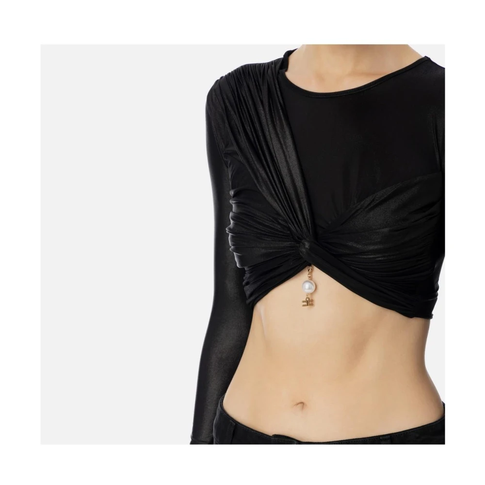 Elisabetta Franchi Stijlvolle Sweatshirts en Hoodies Black Dames