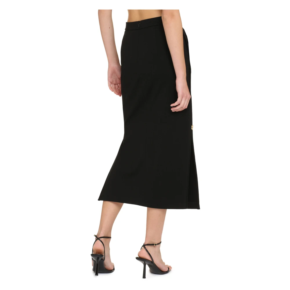 pinko Midi rok met zijsplitten Black Dames