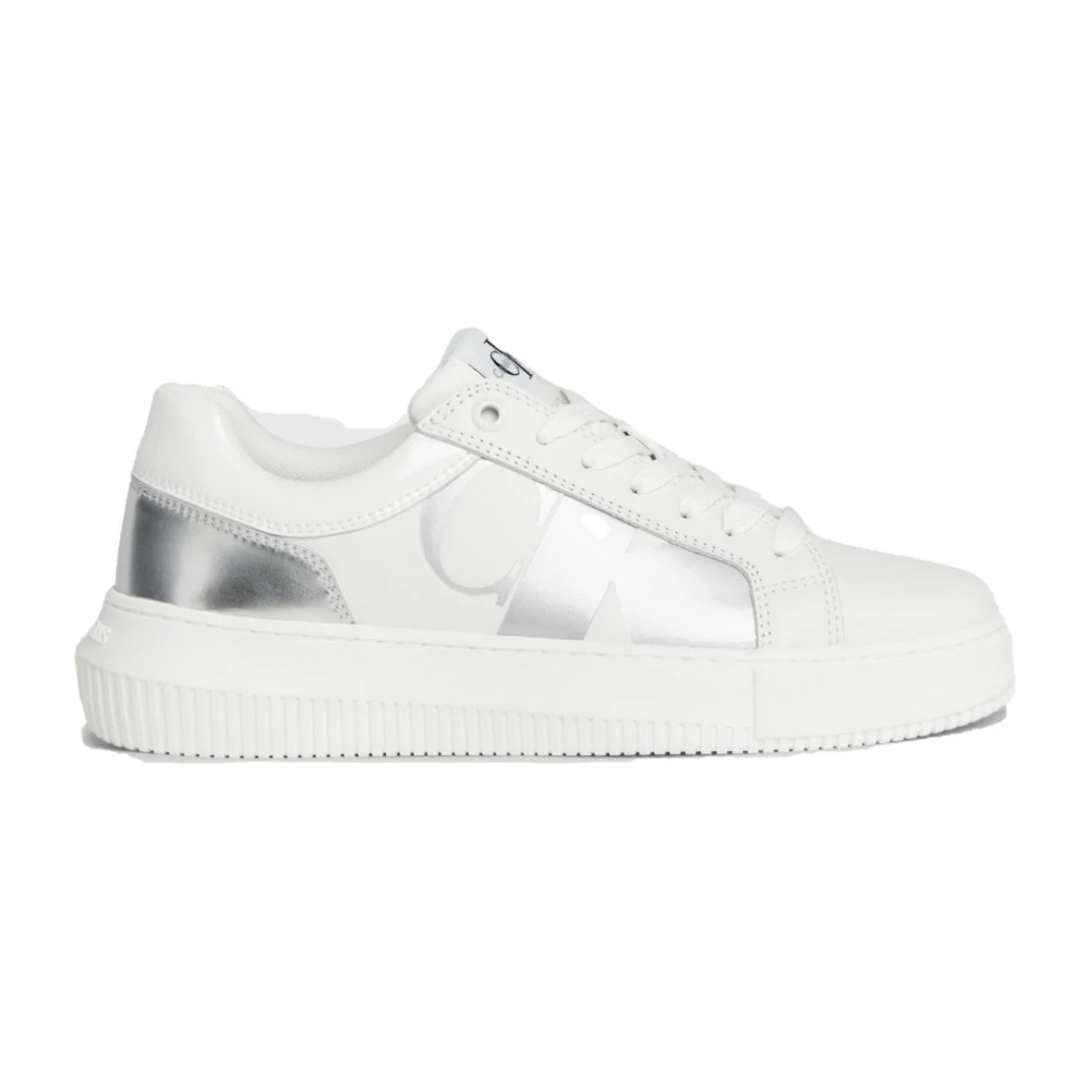 Calvin Klein Jeans Women's White Chunky Low Top Sneakers