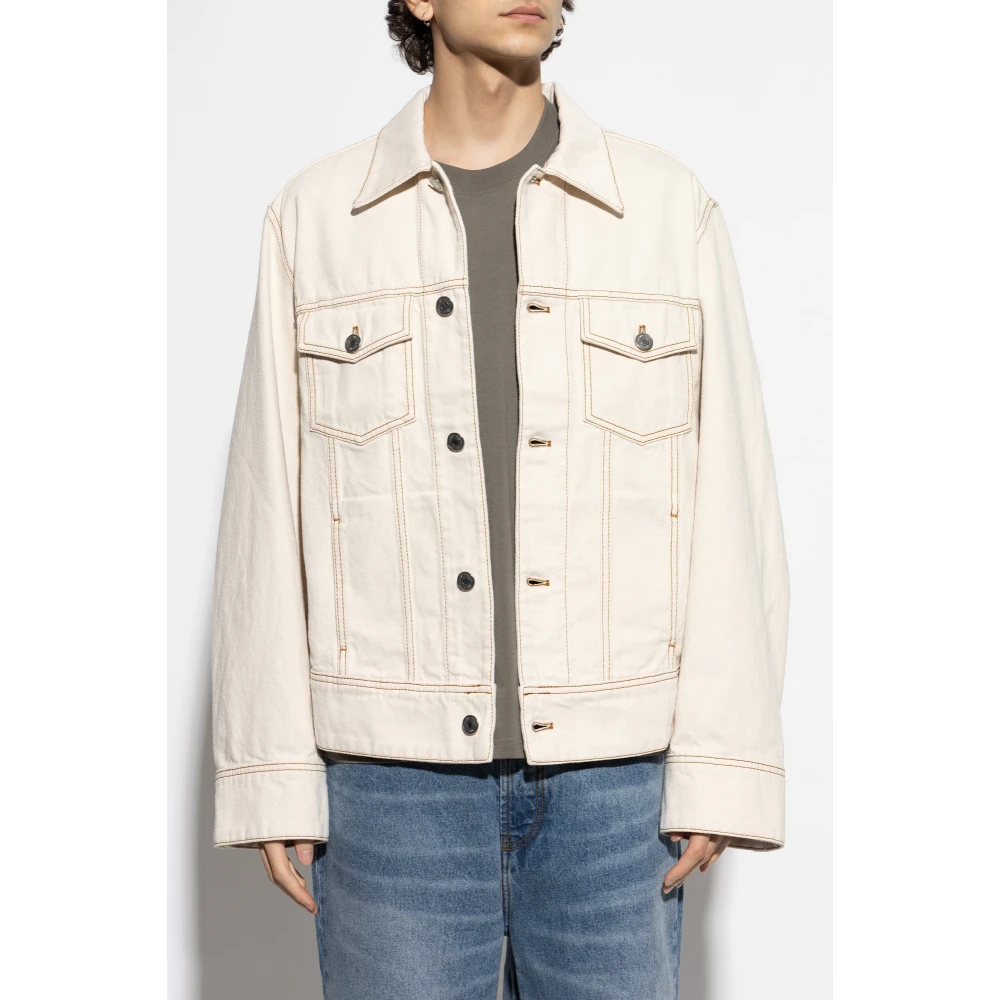 Ami Paris Denim jas Beige Heren