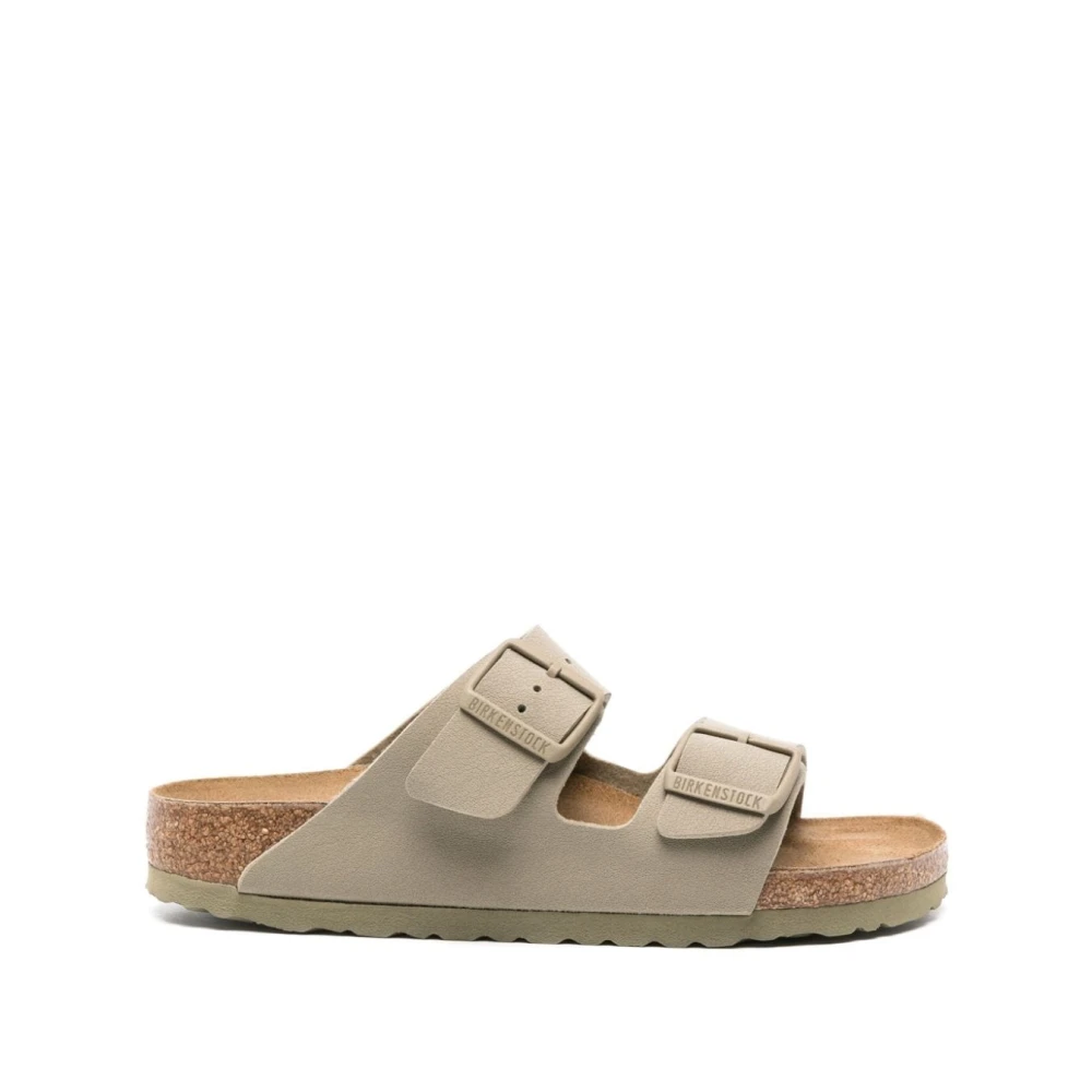 Birkenstock Men's Beige Sliders, 12 Uk, Arizona Birko-Flor Regular Fit