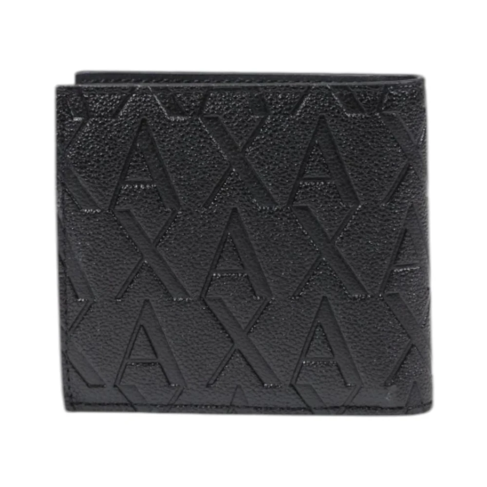 Armani Exchange Minimalistische Polyester Portemonnee voor Mannen Black Heren