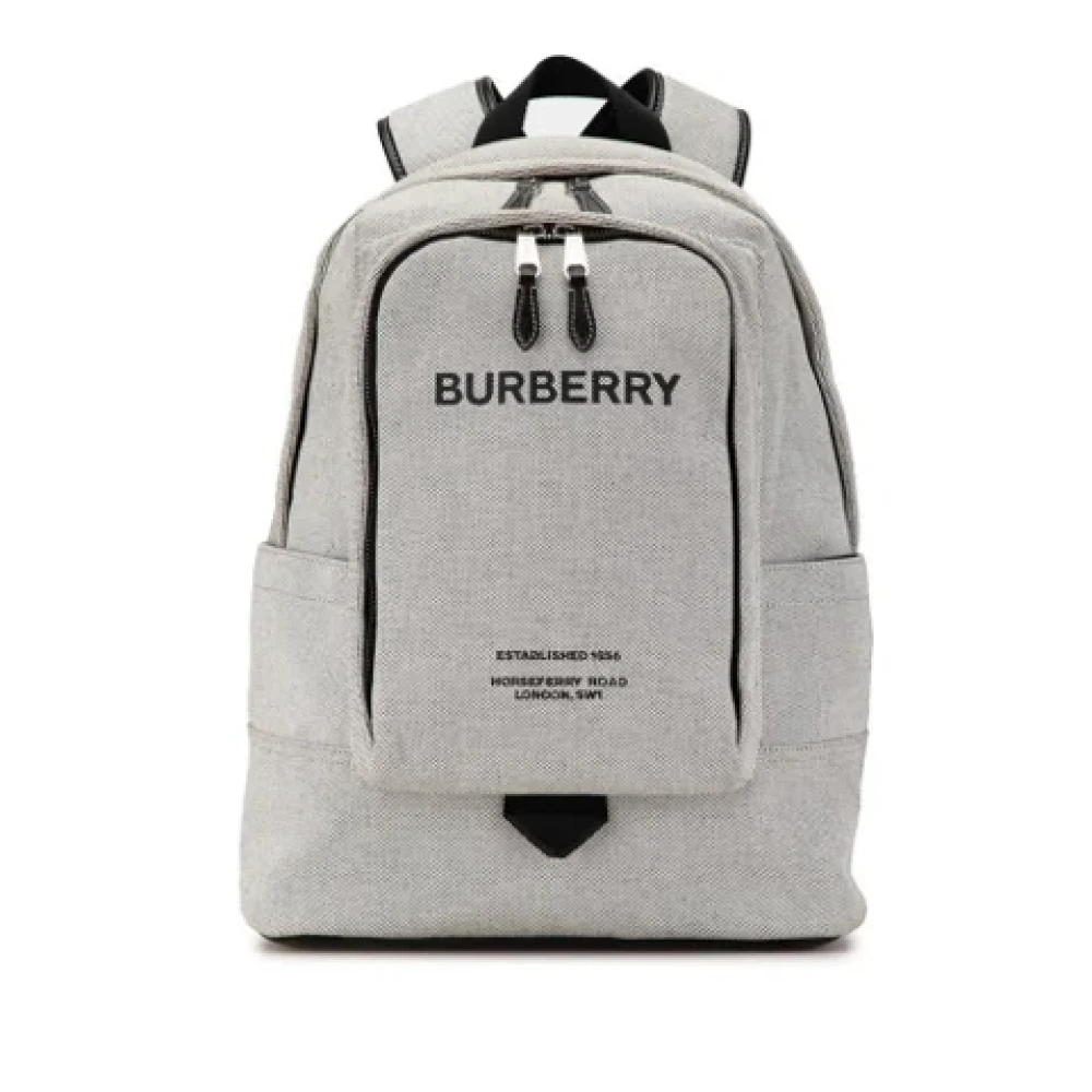 Burberry Vintage Pre-owned Leather backpacks Gray Dames