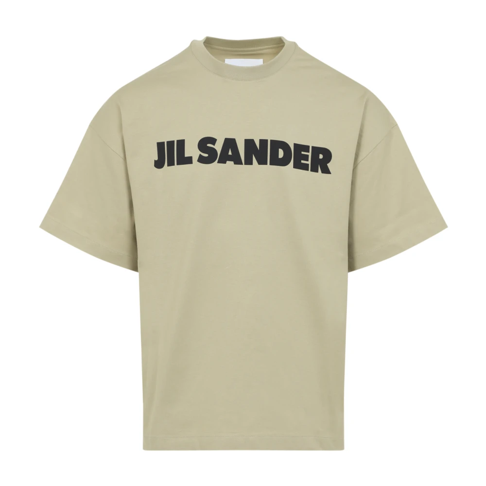 Jil Sander Men's Beige T-Shirts, S, Logo T-Shirt