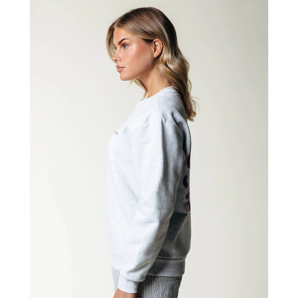 Colourful Rebel Logo Circle Relaxte Sweater Blue Dames