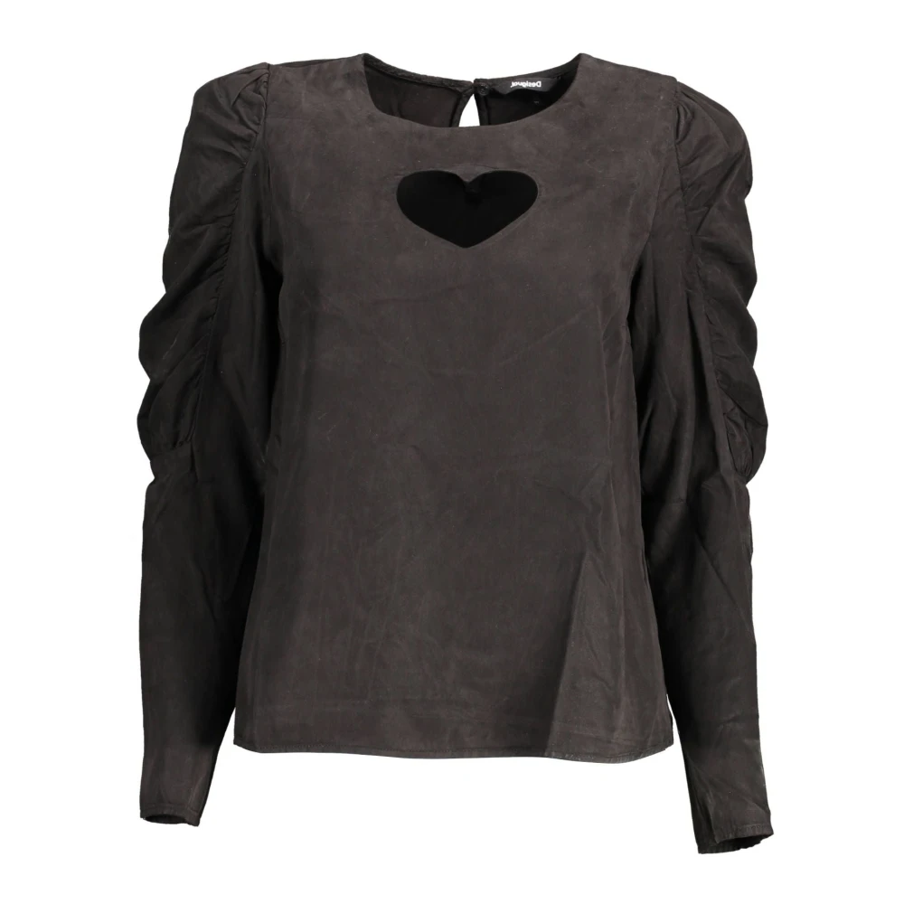 Desigual Women's Black Lyocell Shirt With Contrasting Details