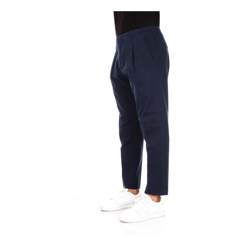 Dondup Blauwe Broek met Ritssluiting en Knoopsluiting Blue Heren